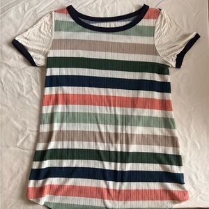 Striped Short Sleeve Top